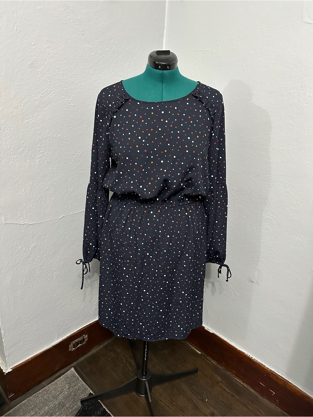 Betsy’s Boutique Shop Navy Polka Dot Dress
